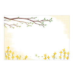 [판박이네0998] 캘리그림엽서-봄꽃바람개비(10장)