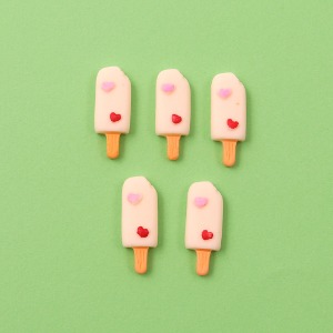 [아이디네242] 미니어처 막대 아이스크림A 5개입 장식 데코 소품 나무 배경판 모형 만들기재료
