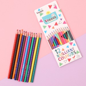 [아이디네155] 색연필 12색 세트 어린이미술 유아선물 구디백 컬러링 그림 휴대용 색칠공부 놀이