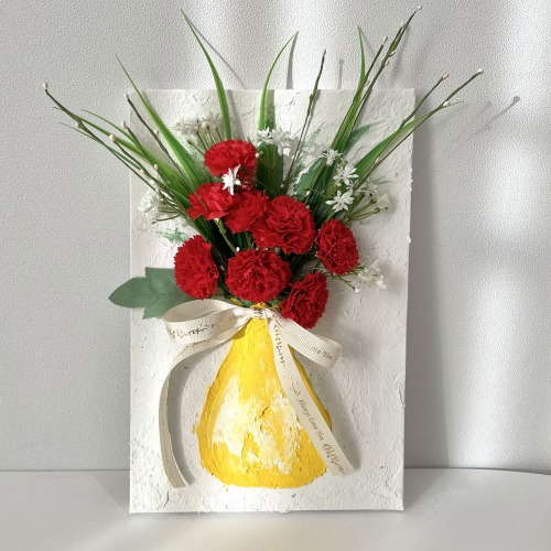 [하비손네06] 하비코 스컬프쳐 페인팅 카네이션 꽃 액자 만들기 비누꽃 조화