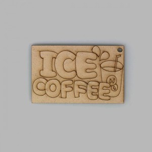 [공방아저씨1061]  2) 글씨 ice Coffee (두께 3mm