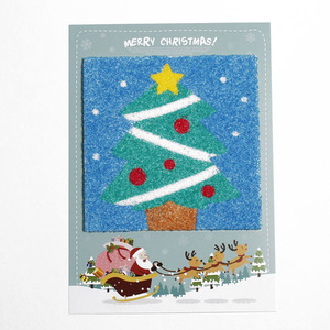 [꿈상자네115]  크리스마스 트리 샌드아트 카드