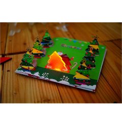 [아트공구][올망이네467](10명용)크리스마스 LED입체 트리 카드 만들기