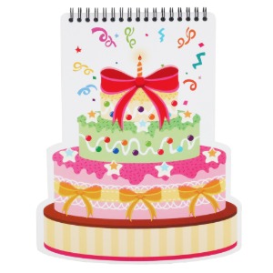 [아트공구][올망이네1062](무료인쇄)케이크 모양 스케치북(100부)
