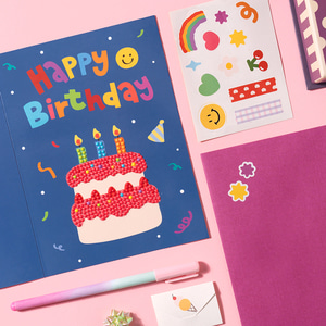 [아리랑네1148] 보석십자수 생일 축하 카드 만들기