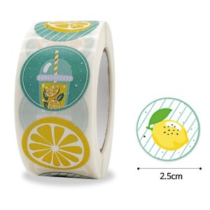 [오케이네2054] 레몬상큼 롤스티커(2.5cm)