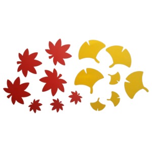 [해피네048]단풍잎 은행잎(종이)(4종택1)/가을 환경꾸미기
