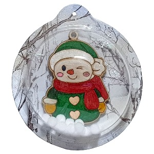 [아트공구][부엉이네389] 크리스마스 눈사람 반구걸이장식 만들기