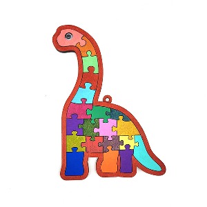 [용공방 564] 우드 색칠 퍼즐-목긴 아기공룡