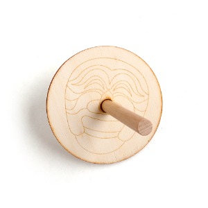 [아이디네121] 나무팽이 하회탈 팽이심 우드 밑그림 그리기 만들기 스피너 DIY 미술수업 집콕놀이 팽이