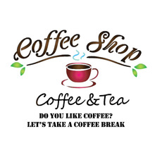 [판박이네0402]스텐실도안 ST-044.COFFEE SHOP