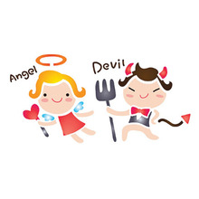 [판박이네0443]스텐실도안 ST-084.Angel&amp;Devil