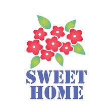 [판박이네0492]스텐실도안 ST-133.Sweet home
