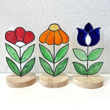 [하비손네66] 하비코 글라스 데코 LED 꽃 무드등 1인용 3종 택1 DIY 스테인드 글라스 색그림자 놀이